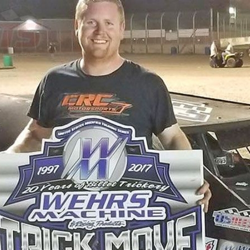 Cory earned the Wehrs Machine & Racing Products Trick Move of the Race Award during Round #1 of the USMTS Badgerland Summer Shootout presented by Prestige Custom Cabinetry at the Luxemburg Speedway in Luxemburg, Wis., on Tuesday, July 11, 2017.